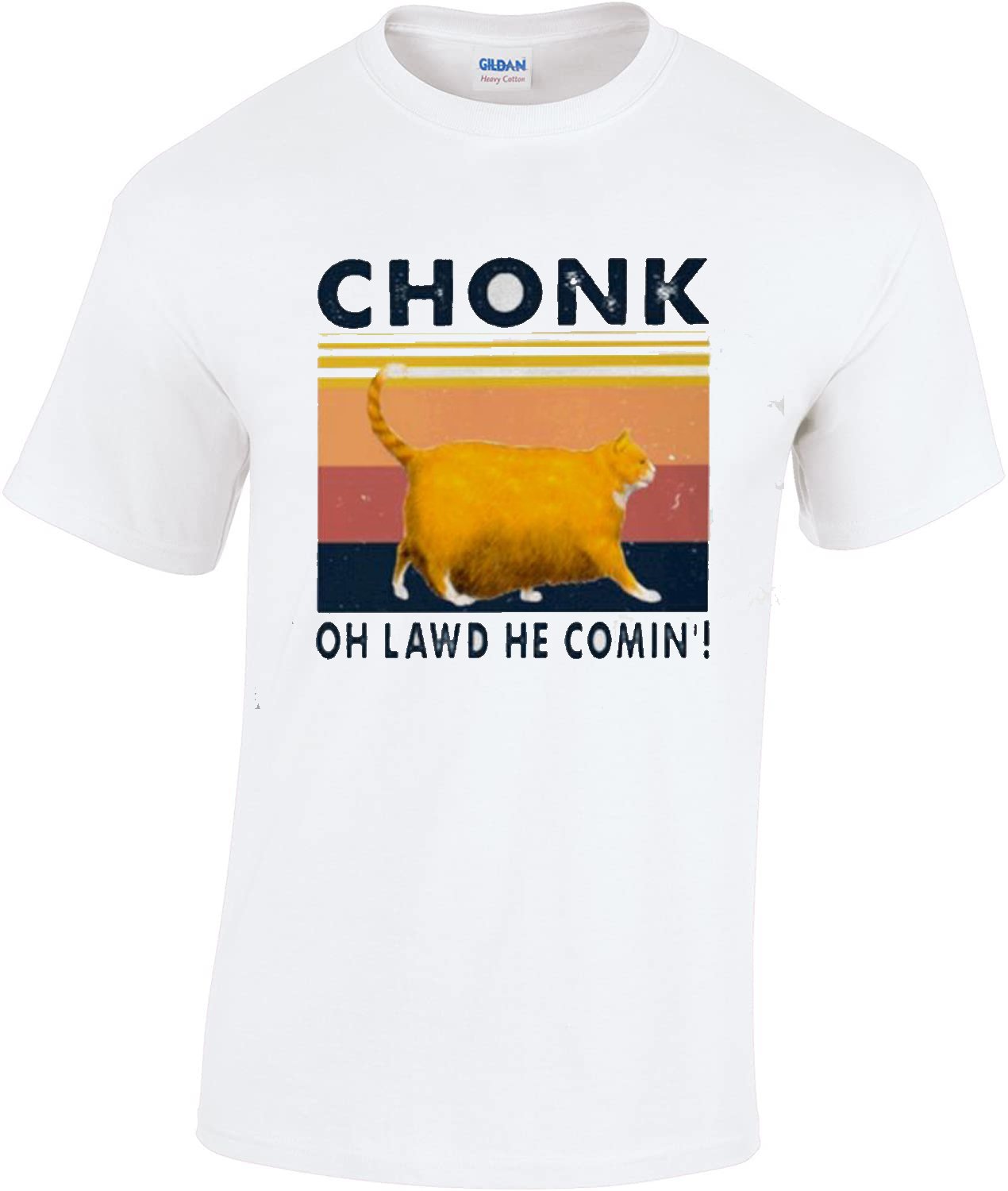 Cat Chonk Oh Lawd He Comin’ Vintage T-Shirt