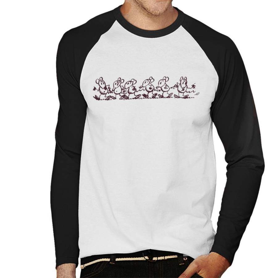 Krazy Kat Ignatz Walk Men’s Baseball Long Sleeved T-Shirt