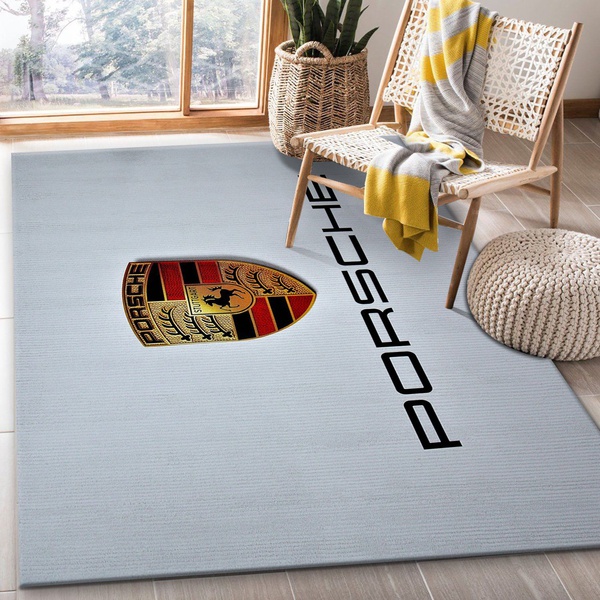 Porsche Logo Ver6 Area Rug Living Room Rug Family Gift US Decor