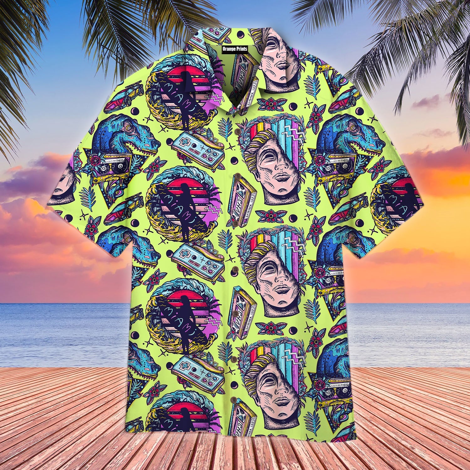 Miami Beach Summer Aloha Hawaii Shirts For Men And Women Ha88494