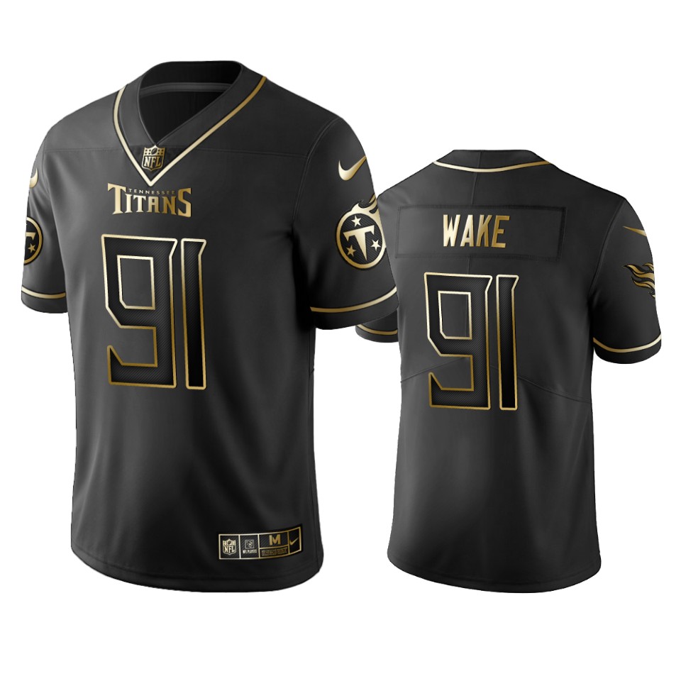 Tennessee Titans Cameron Wake Black Golden Edition 2019 Vapor Limited Jersey – Mens