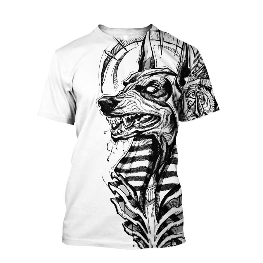 3D Ancient Egypt Anubis Tshirt for Men and Women