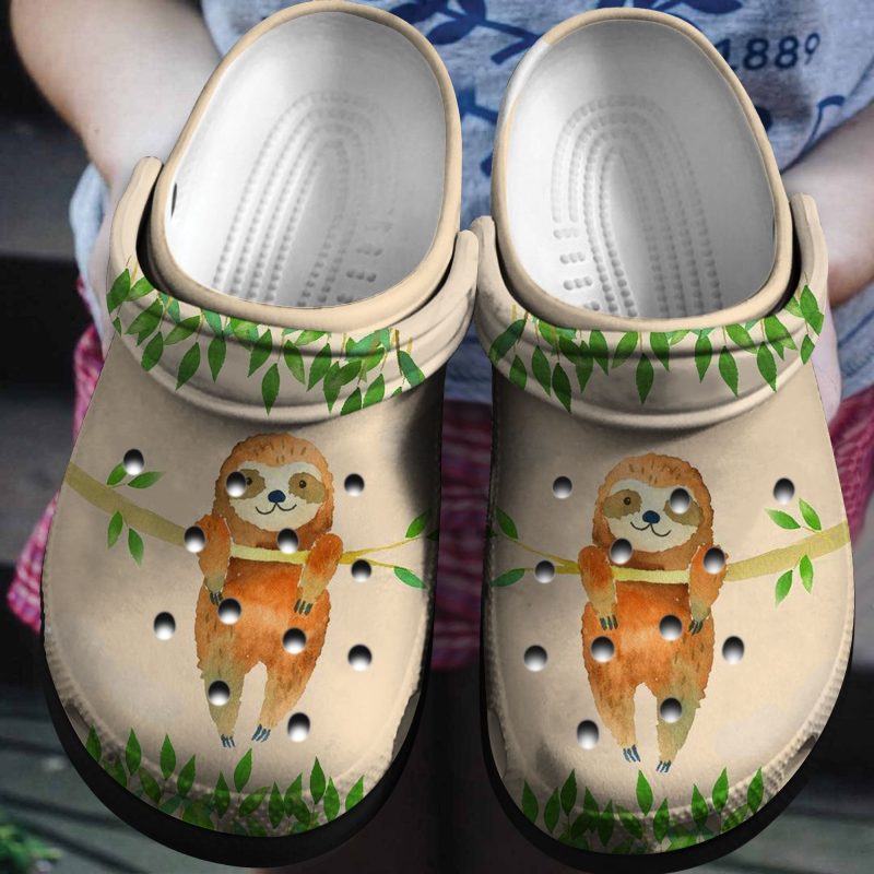 Baby Sloth Custom Shoes – Cute Sloth Hanging On Tree Gift For Boy Girl