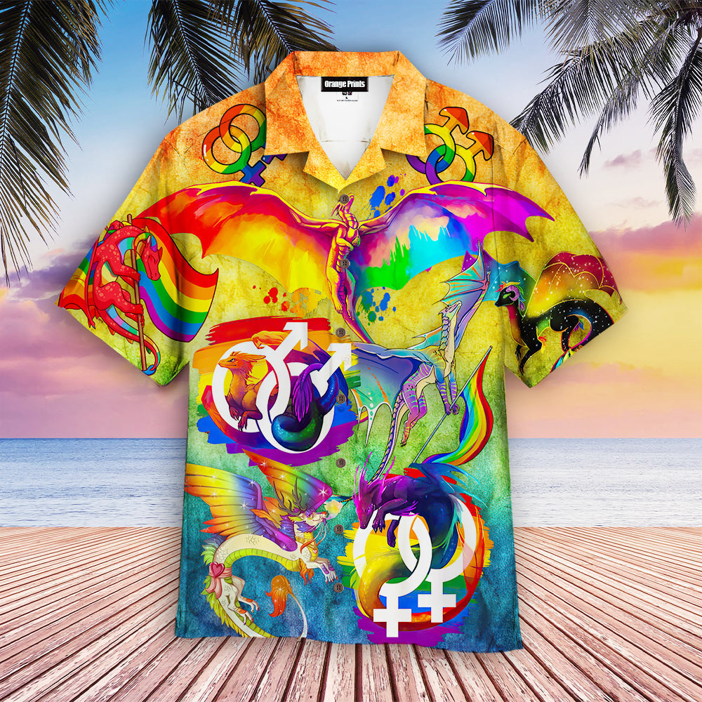 Lgbt Dragon Love Is Pride Month Aloha Hawaii Shirts For Men Women Ha98725