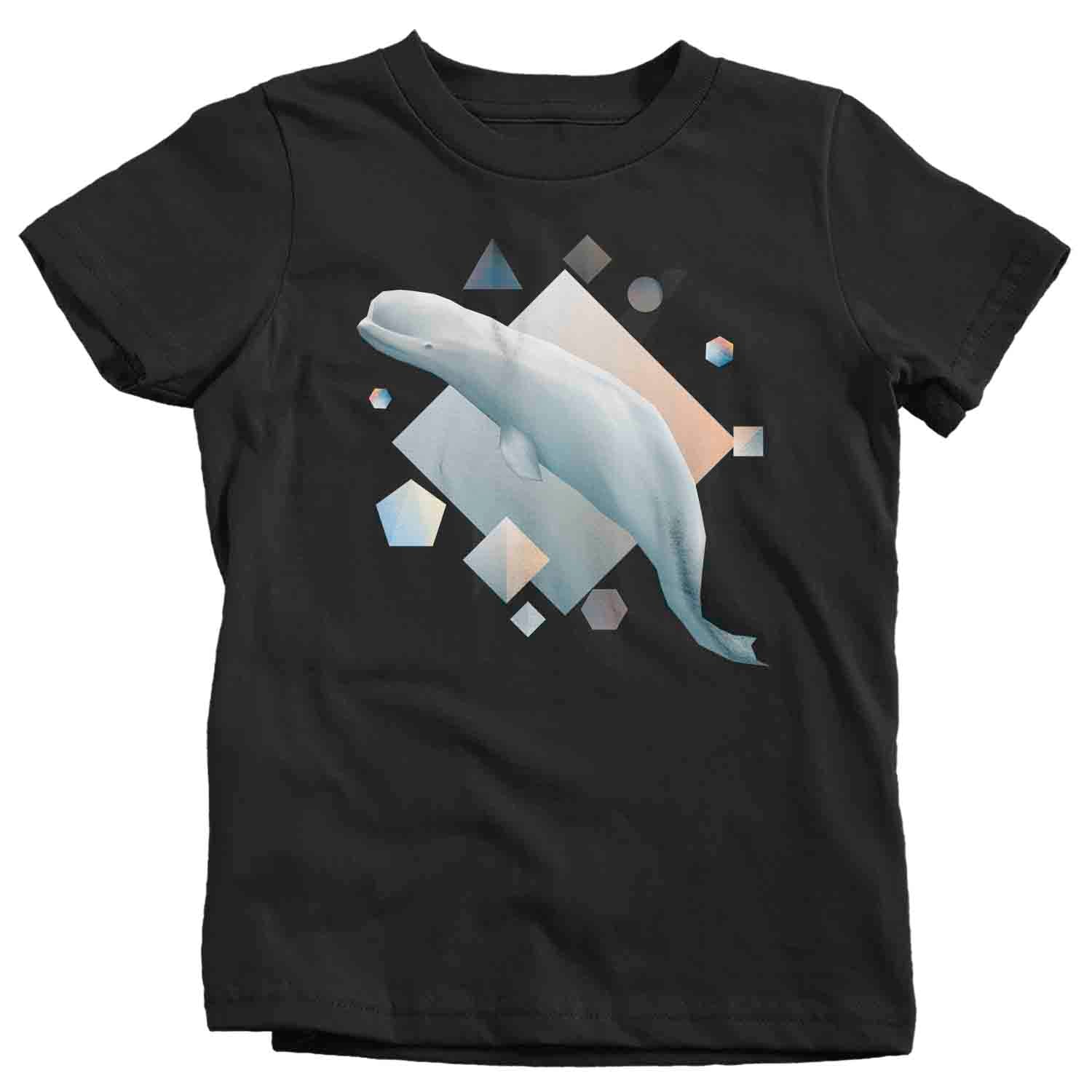 Kids Beluga Whale T Shirt Watercolor Whale Shirts Hipster Prism Modern Minimal Shirt Illustrated T Shirt Whale Gift Idea Boy’S Girl’S