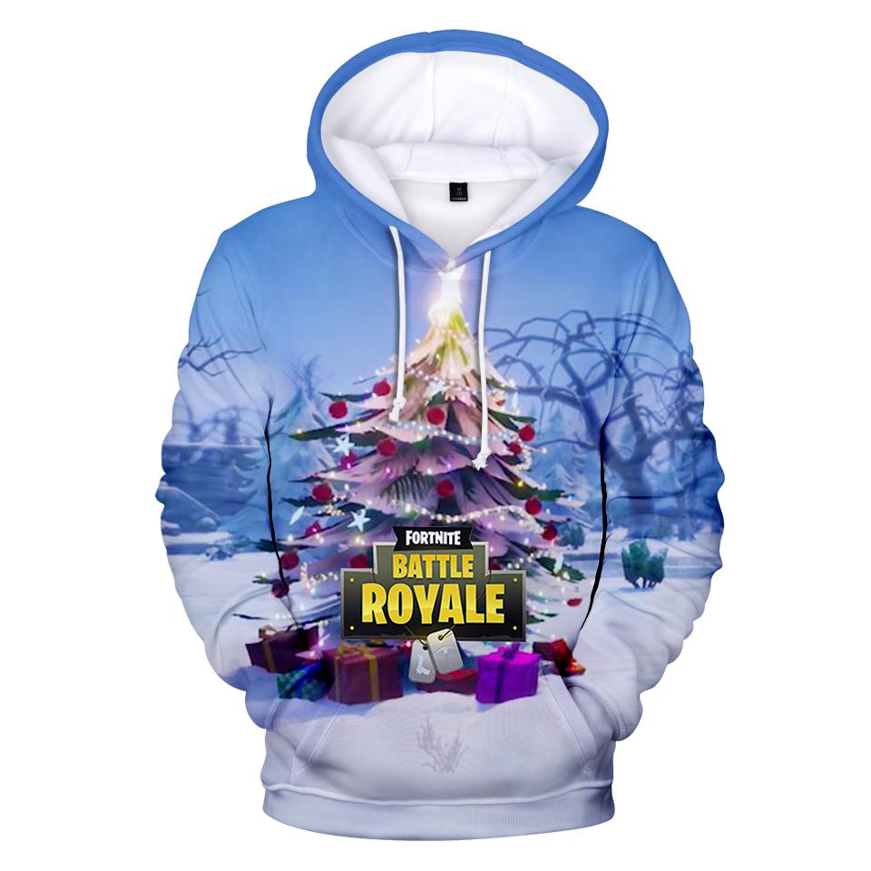 Fortnite Hoodies – Fortnite Game Christmas Series Christmas Tree Super Cool 3D Hoodie