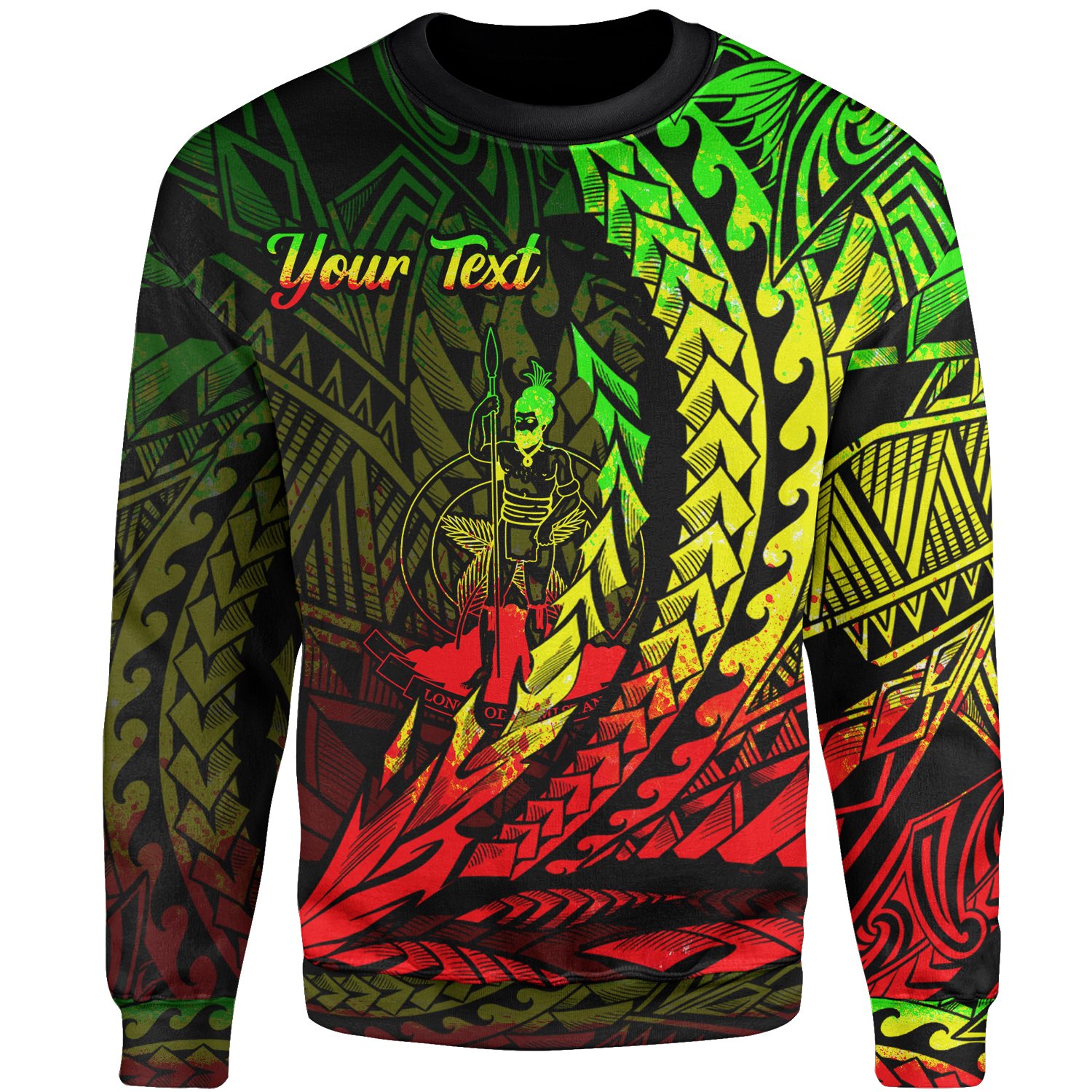 Vanuatu Custom Personalised Sweatshirt – Wings Style Reggae Color – BN01