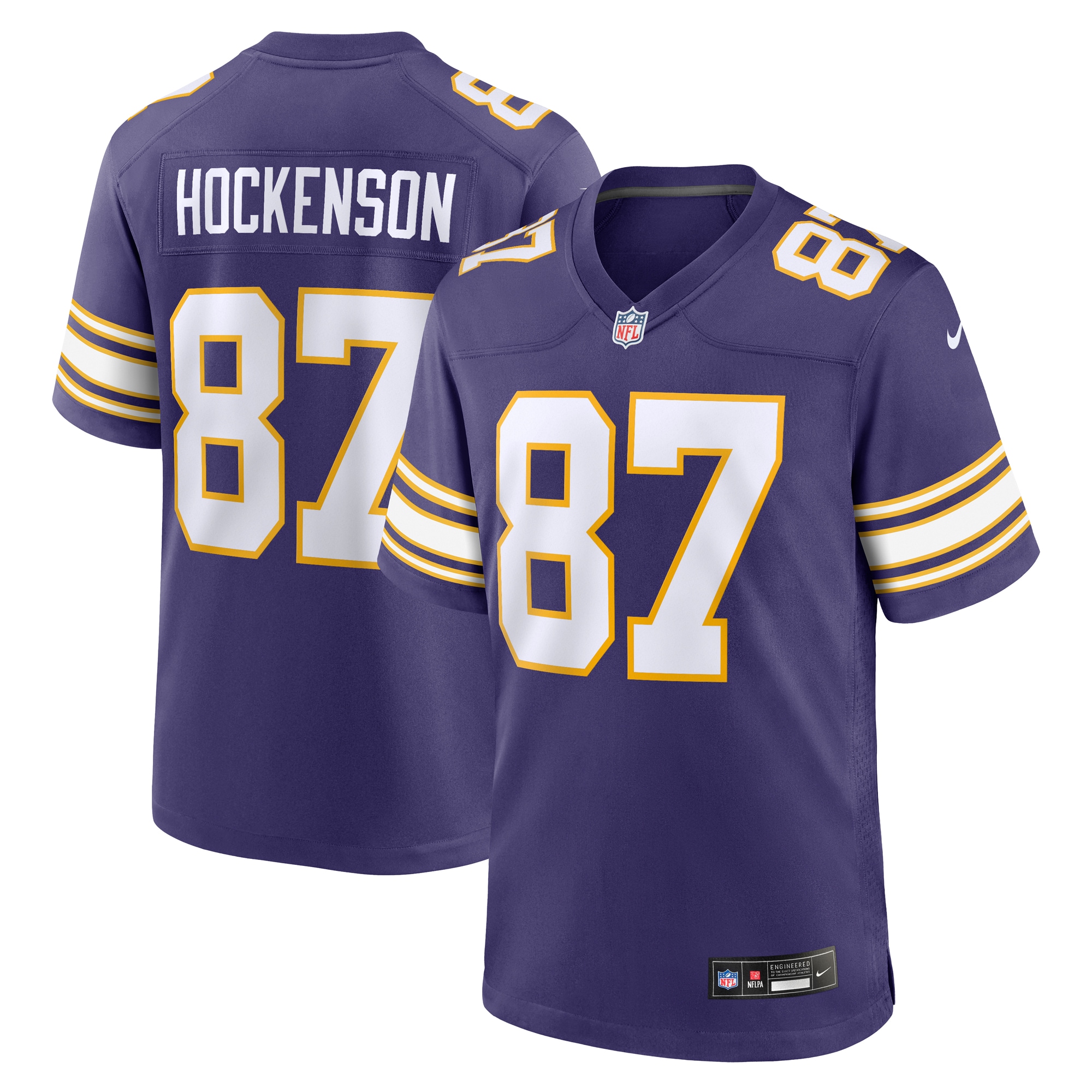 Men’s Minnesota Vikings T.J. Hockenson Purple Classic Player Game Jersey