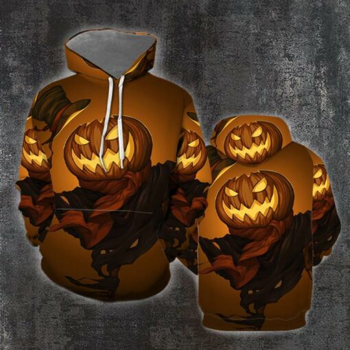 Pumpkin Face Halloween 3D All Over Printed Shirts For Men And Women, Gift For Halloween Day, Happy Halloween