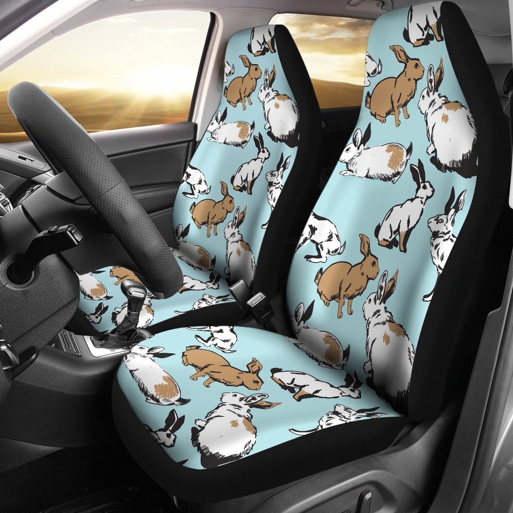 Rabbit Pattern Print Design RB018 Universal Fit Car Seat Covers