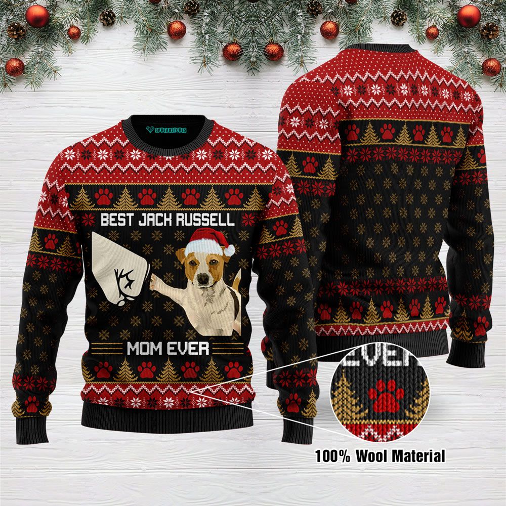 Ugly Sweatshirt Best Jack Russell Mom Ever Ugly Sweater 0511