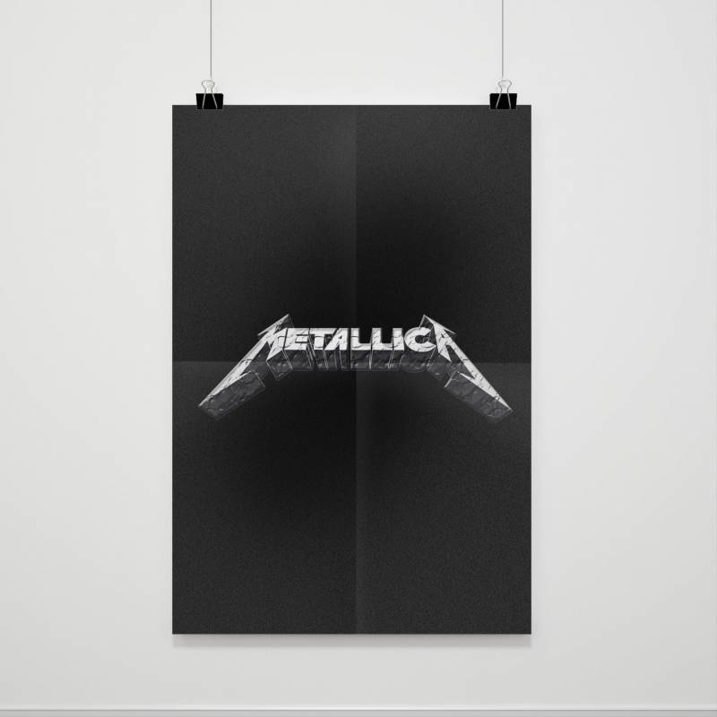 3D Metallica Logo Poster