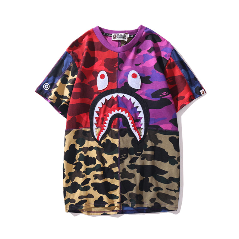 Bape Camo Shark Tee Shirts