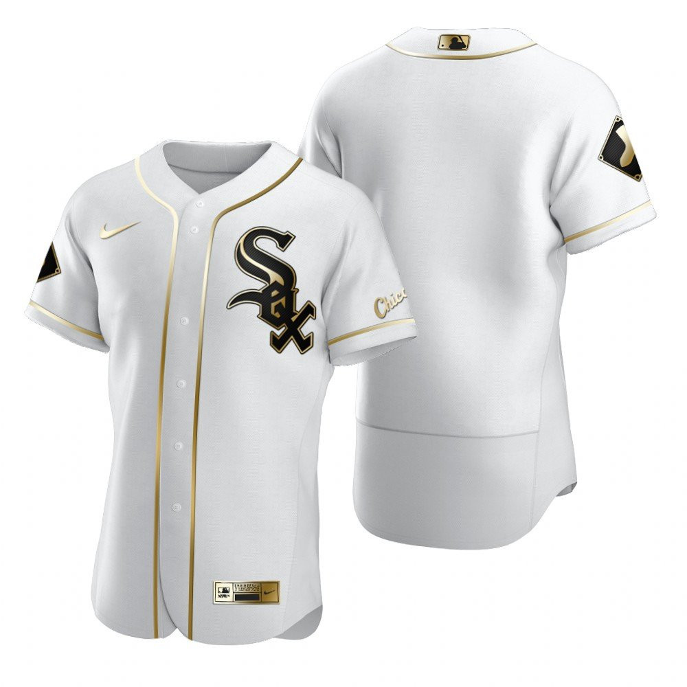 Chicago White Sox MLB Golden Brandedition White Jersey Gift For White Sox Fans