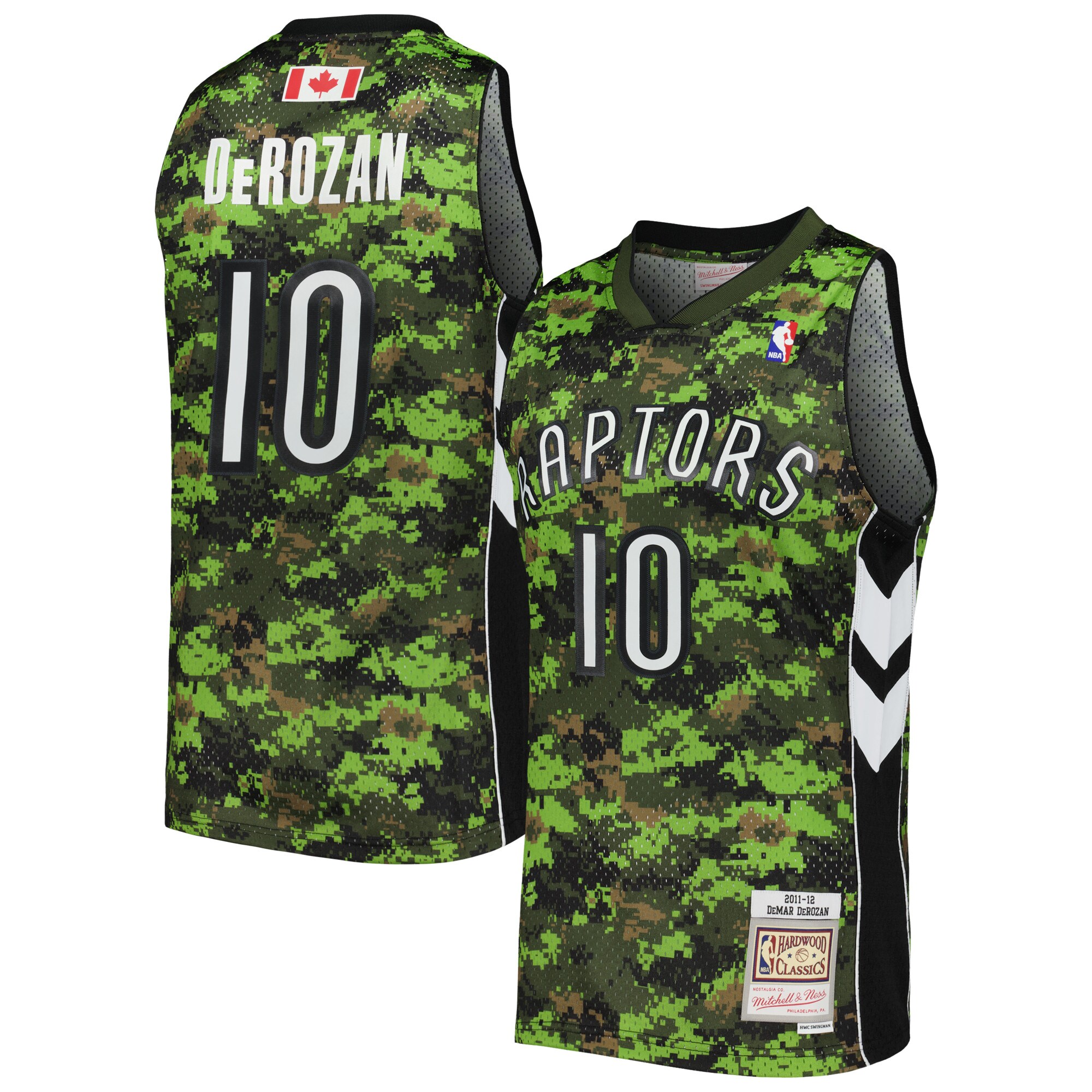 DeMar DeRozan Toronto Raptors Mitchell & Ness Hardwood Classics Swingman Jersey – Camo