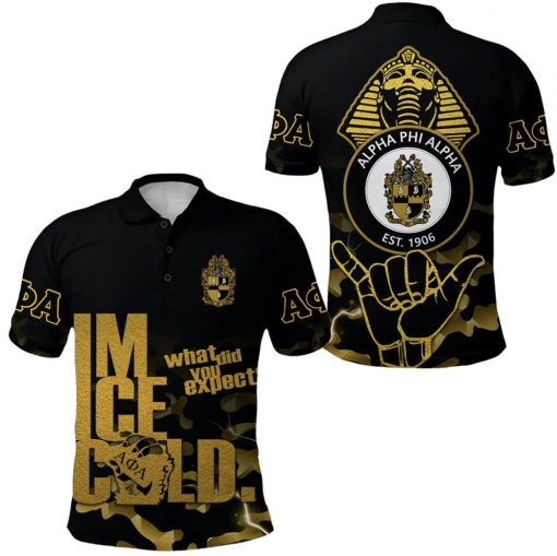 Alpha Phi Alpha 1906 Crest Ice Cold Camouflage Polo Shirt