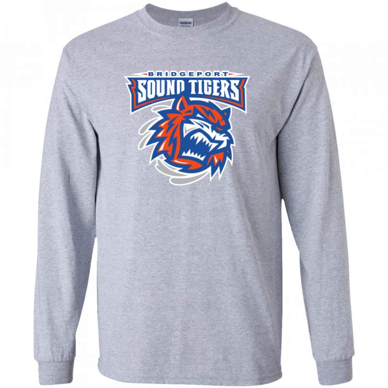 Bridgeport Sound Tigers Primary Logo Adult Long Sleeve T Shirt