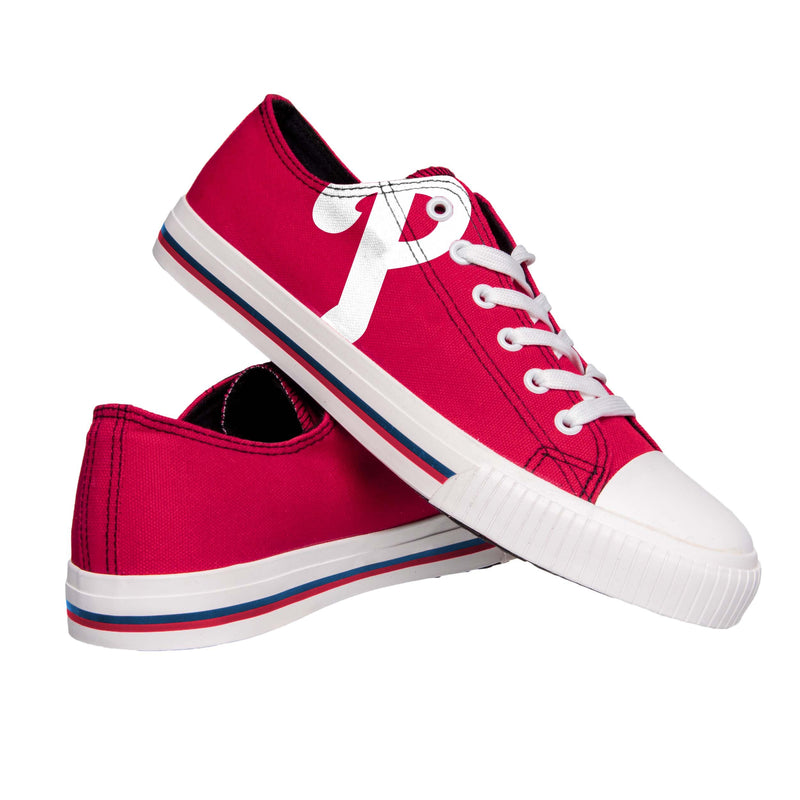 Philadelphia Phillies MLB Mens Low Top Big Logo Canvas Shoes