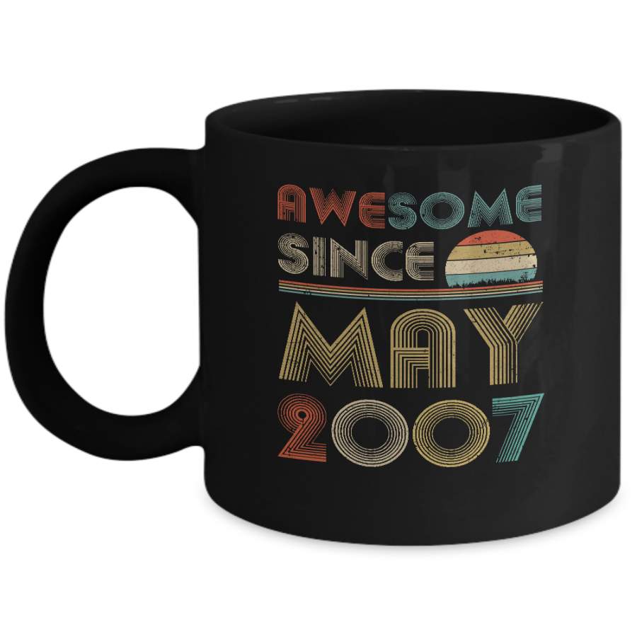 Awesome Since May 2007 Vintage 13th Birthday Gifts Mug