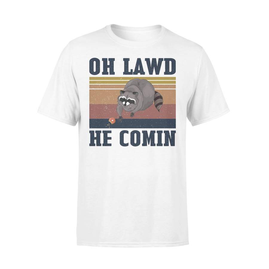 Raccoon Oh Lawd He Comin Vintage T-shirt