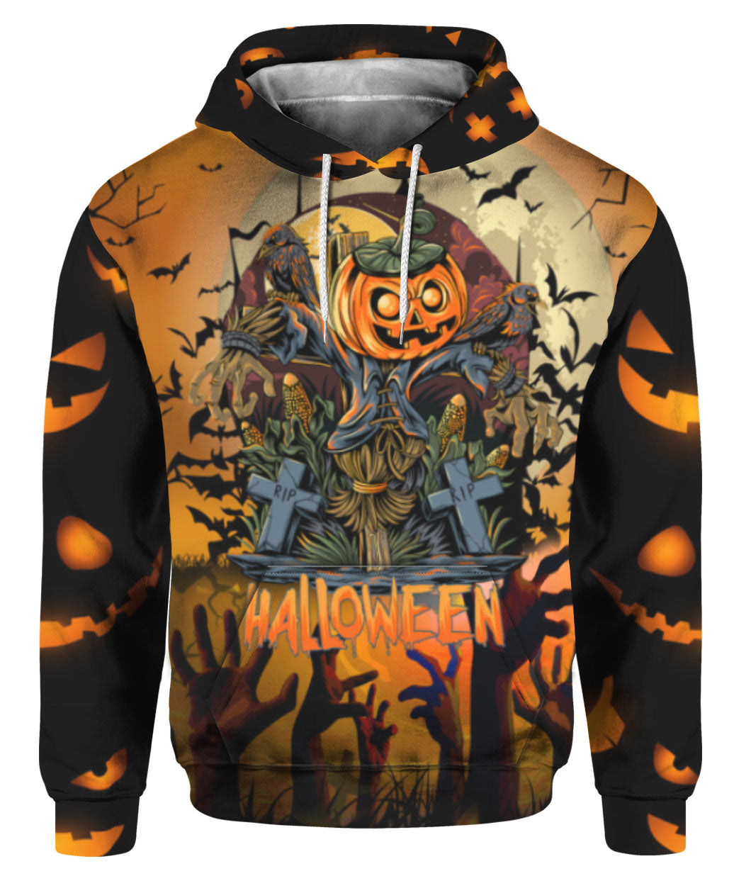 Oragontee Scary Pumpkin On Halloween Day 3D All Over Print | For Men & Women | Adult | Hp1407