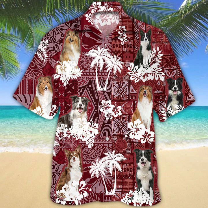 Collie Red Hawaii Gift For Dog Lover Animal Summer Hawaii Shirt Men Ha76606