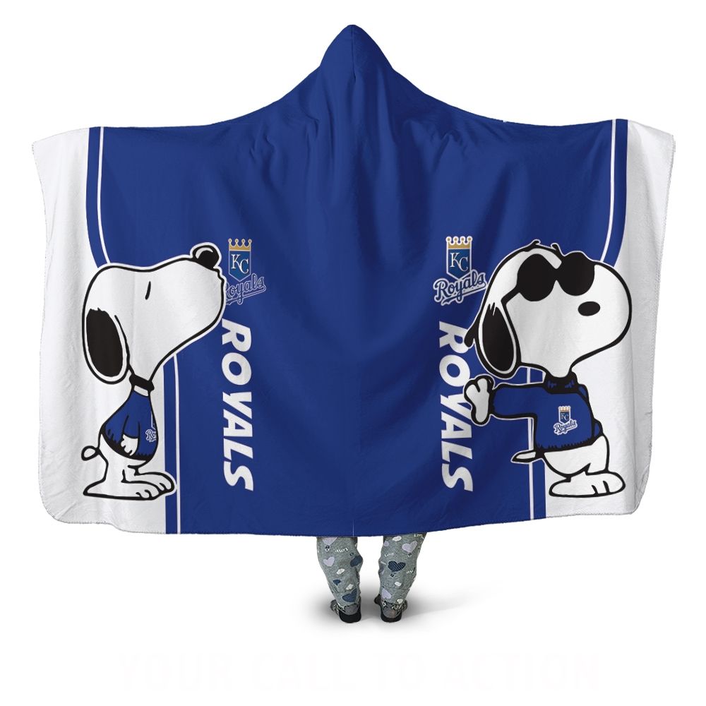 Kansas City Royals Snoopy Lover 3D Printed Hooded Blanket