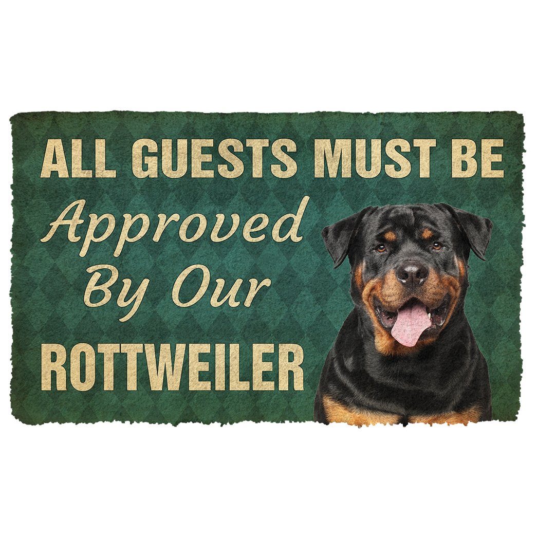 Gearhumans  Gearhuman 3D Must Be Approved By Our Rottweiler Custom Doormat