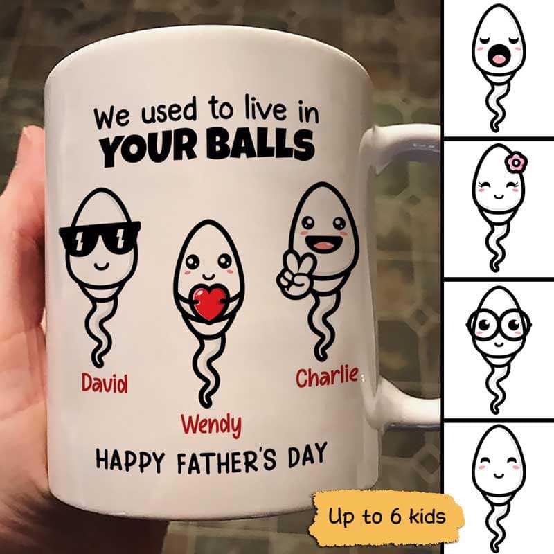 Little Cute Kids Happy Father‘S Day Personalized Mug