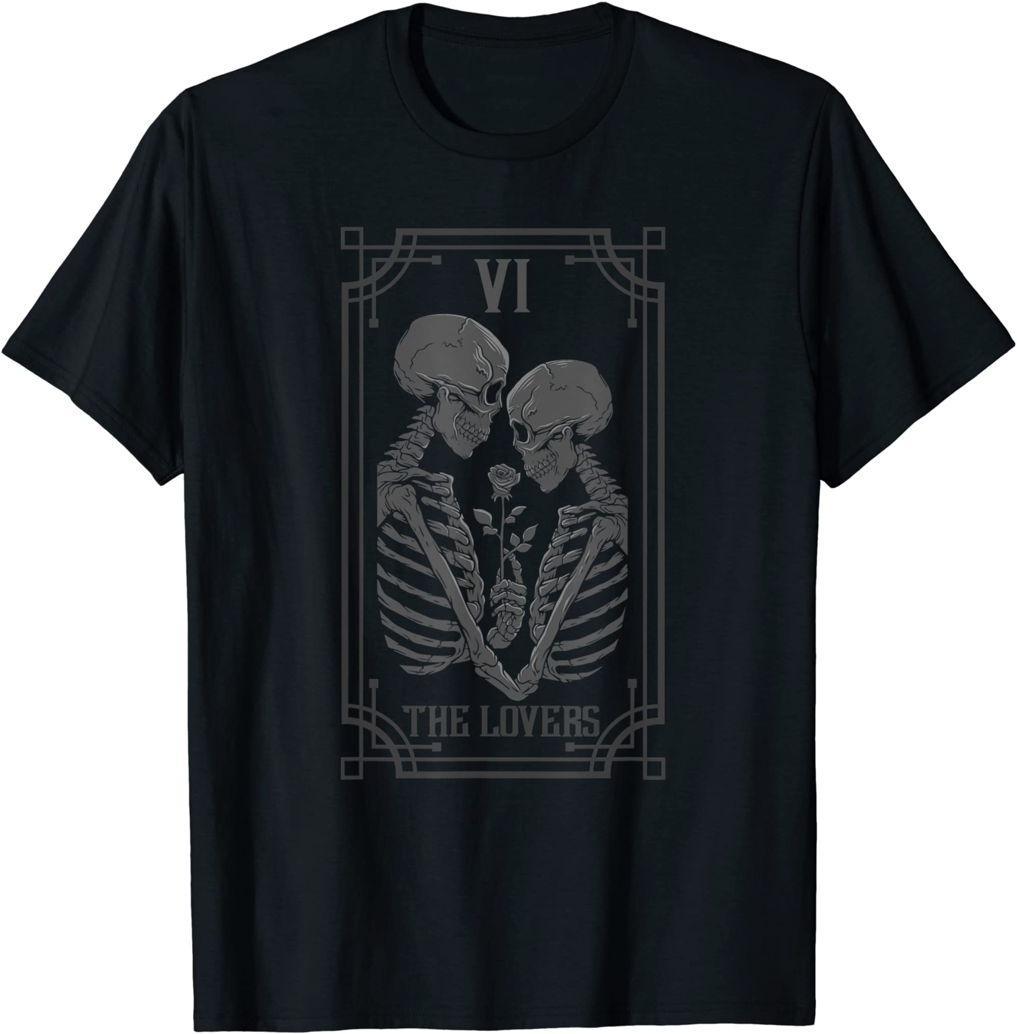 The Lovers Tarot Card Occult Goth Halloween Gothic T-Shirt