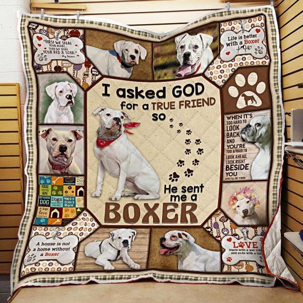 God Sent Me A White Boxer Blanket, Dog Blanket