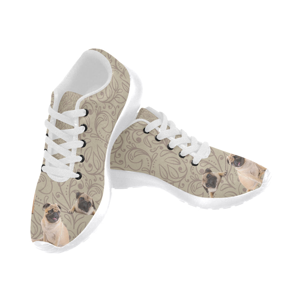 Pug Lover White Sneakers Size 13-15 for Men