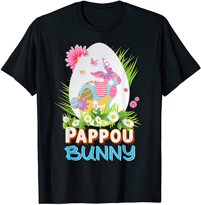 Pappou Bunny Cute Matching Family Rabbit Easter Egg Hunt T-Shirt