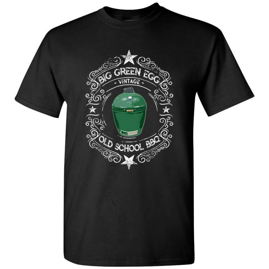 Big Green-Egg Vintage Old School BBQ T-Shirt