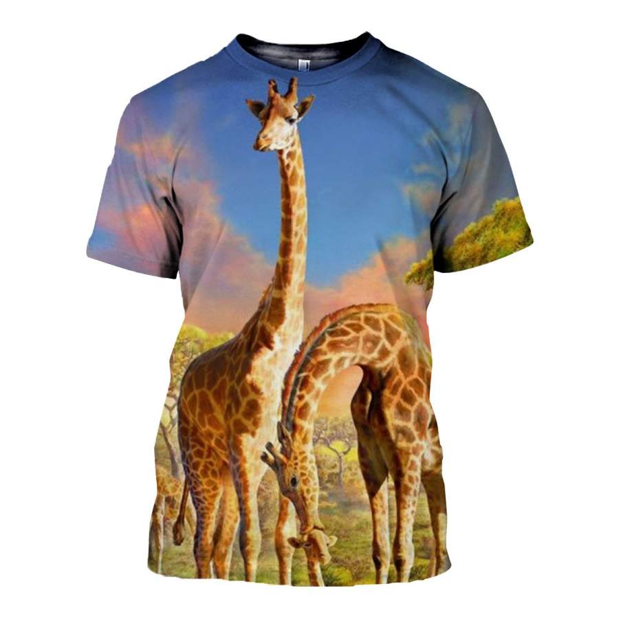 3D All Over Printed Giraffe T Shirt Hoodie 261215