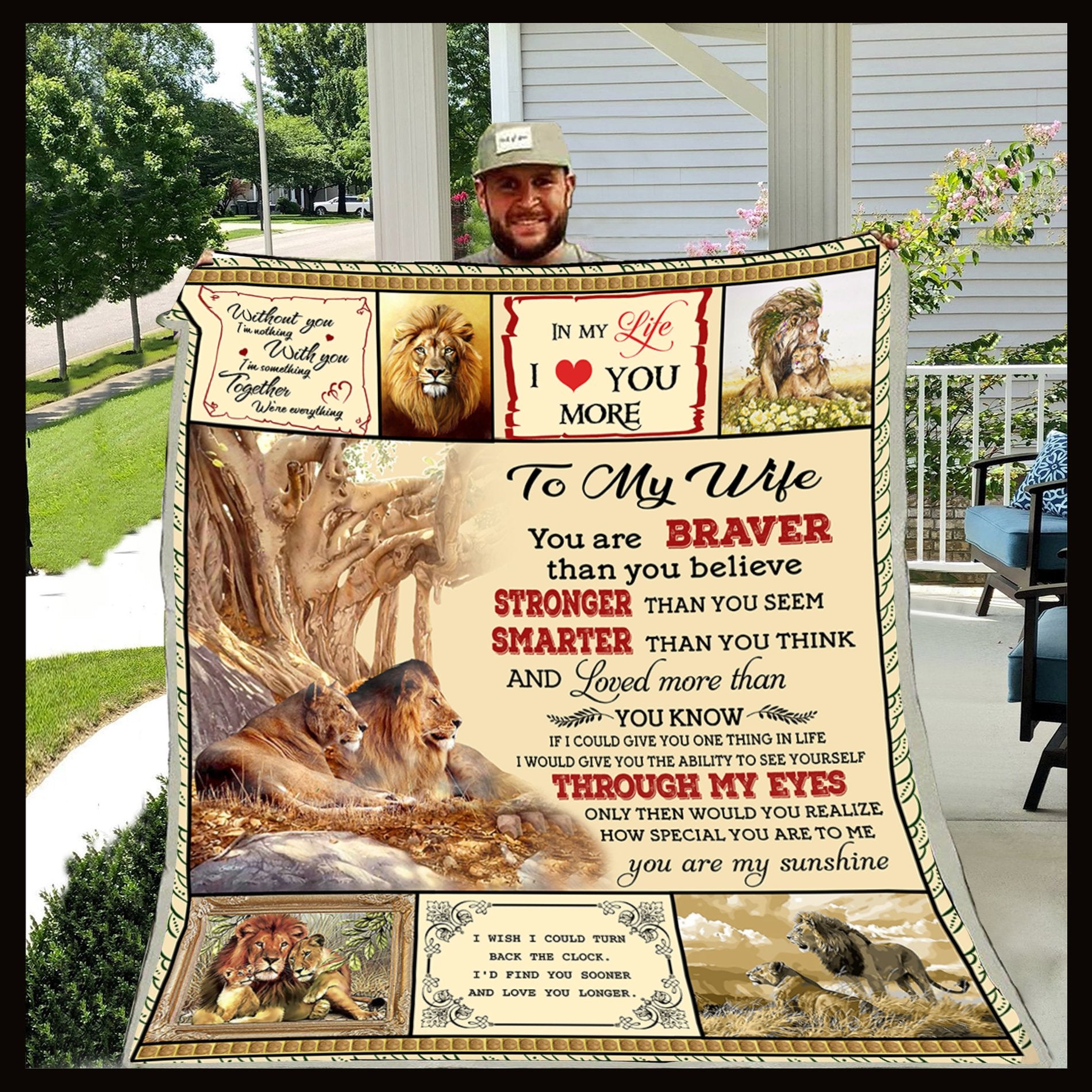 (Cd172) Lion Blanket – Husband To Wife – You Are Braver