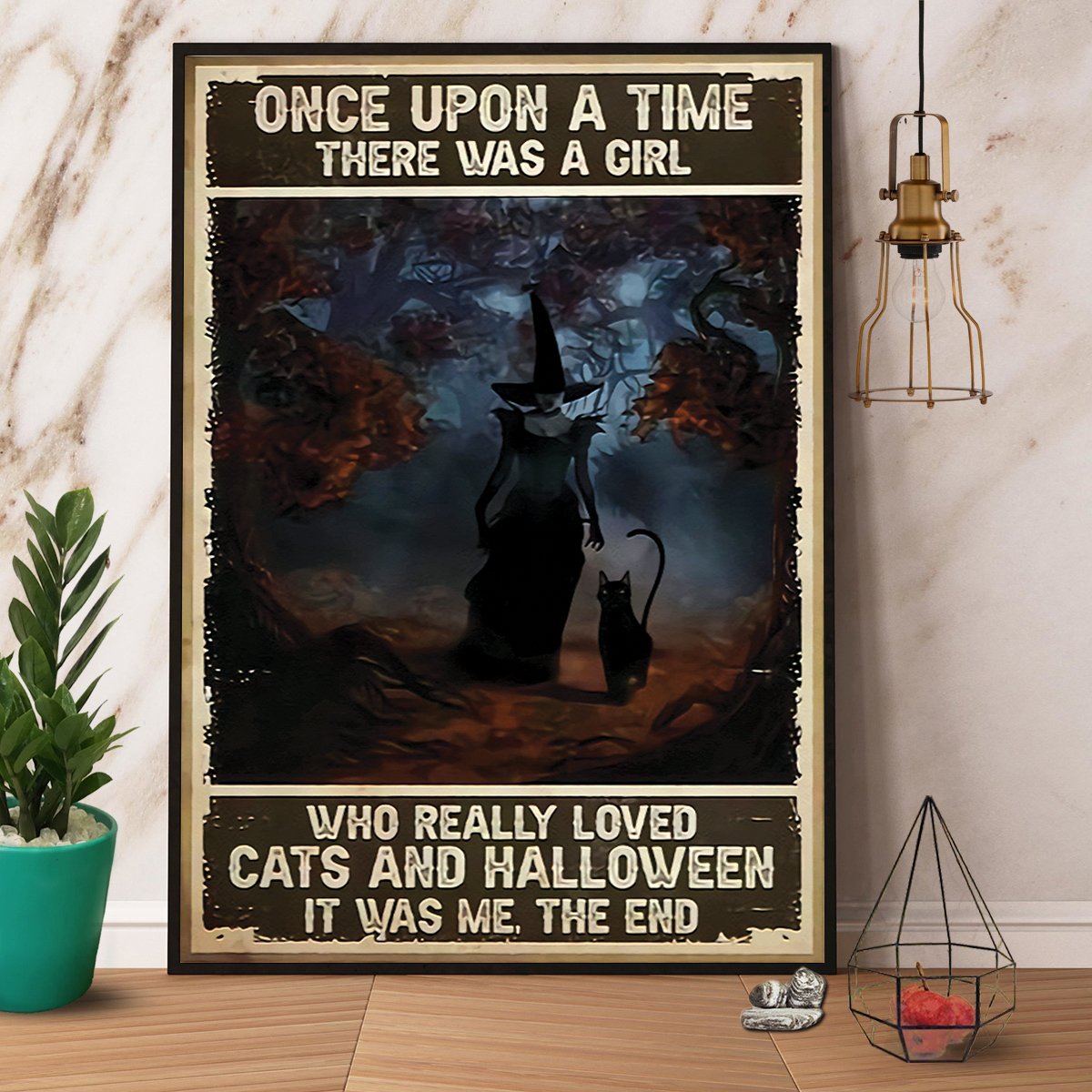 There Was A Girl Who Really Loved Cats And Halloween Canvas And Poster, Canvas Prints, My Poster Wall, Canvas Wall Art, Wall Decor Visual Art, Halloween Gift, Happy Halloween