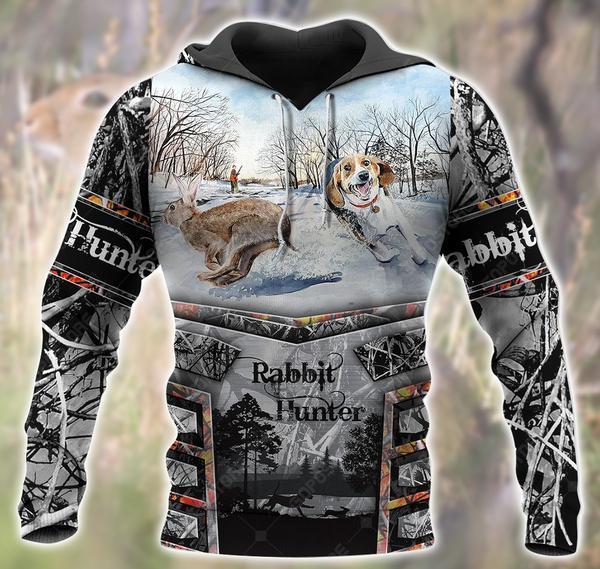 Rabbit Hunting 3D All Over Print, Unisex 3D Hoodie T Shirt Plus Size S-5Xl