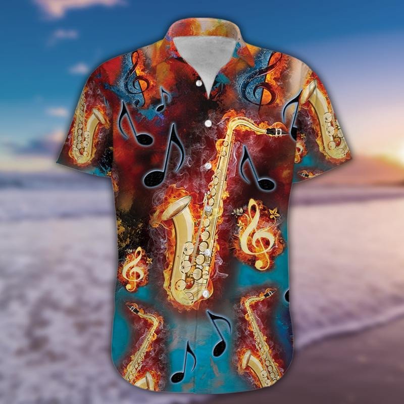 Melodies Of Saxophone Hawaii Shirt Unisex Adult Ha58125