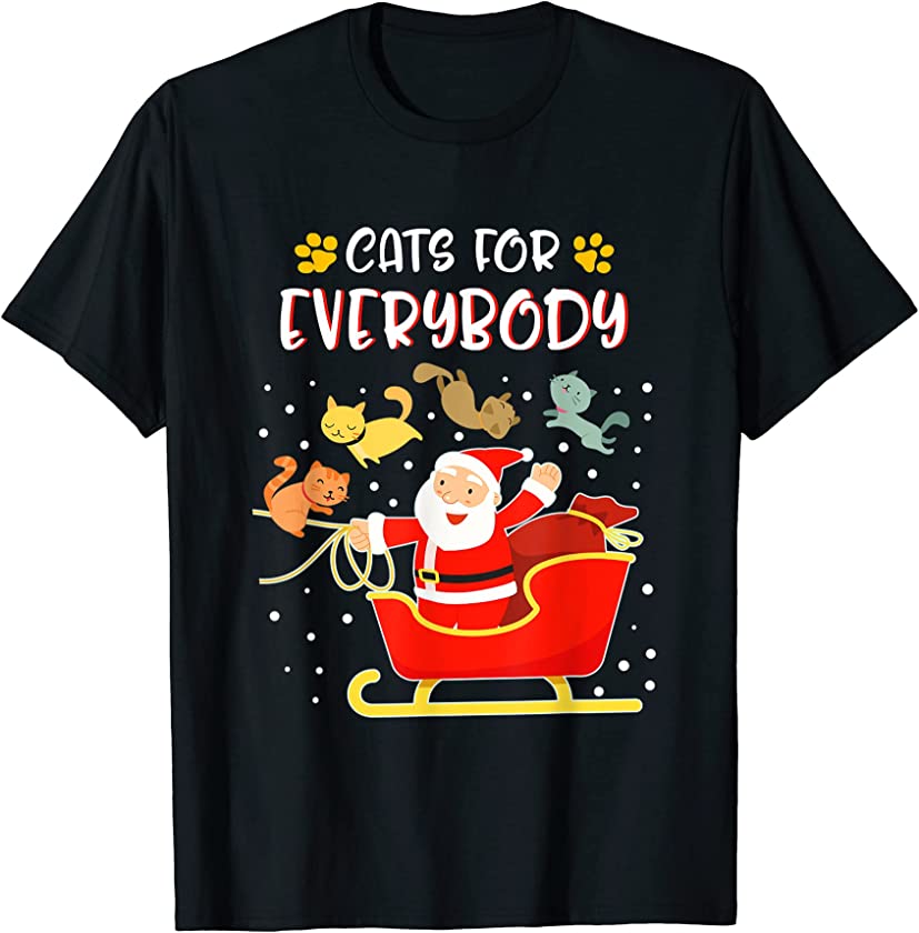 Cats For Everybody Christmas Kitten Lover T-Shirt