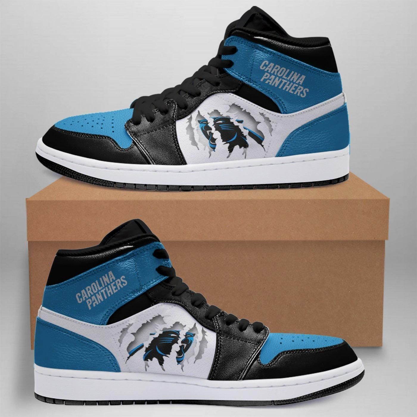 Carolina Panthers Air Jordan Sneaker2021 Shoes Sport Sneakers Air Jordan High Sneakers Sport Sneakers