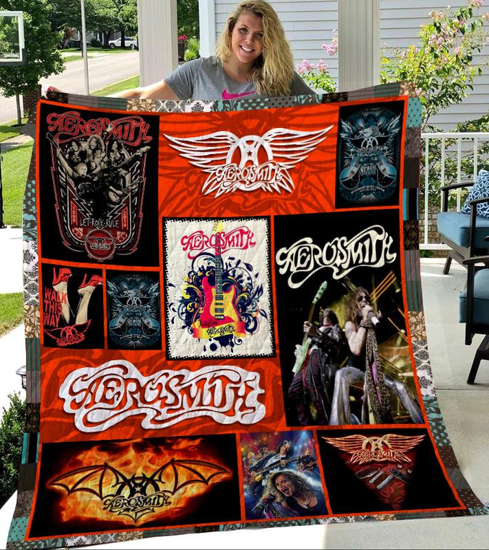 Aerosmith Rock Band Fan Gift, Aerosmith Rock Band Logo Quilt Blanket