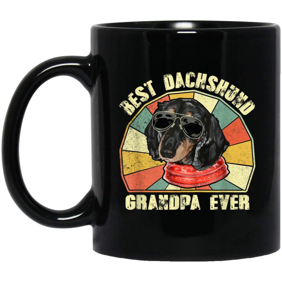 Dog Vintage Best Dachshund Grandpa ever Fathers day Mug