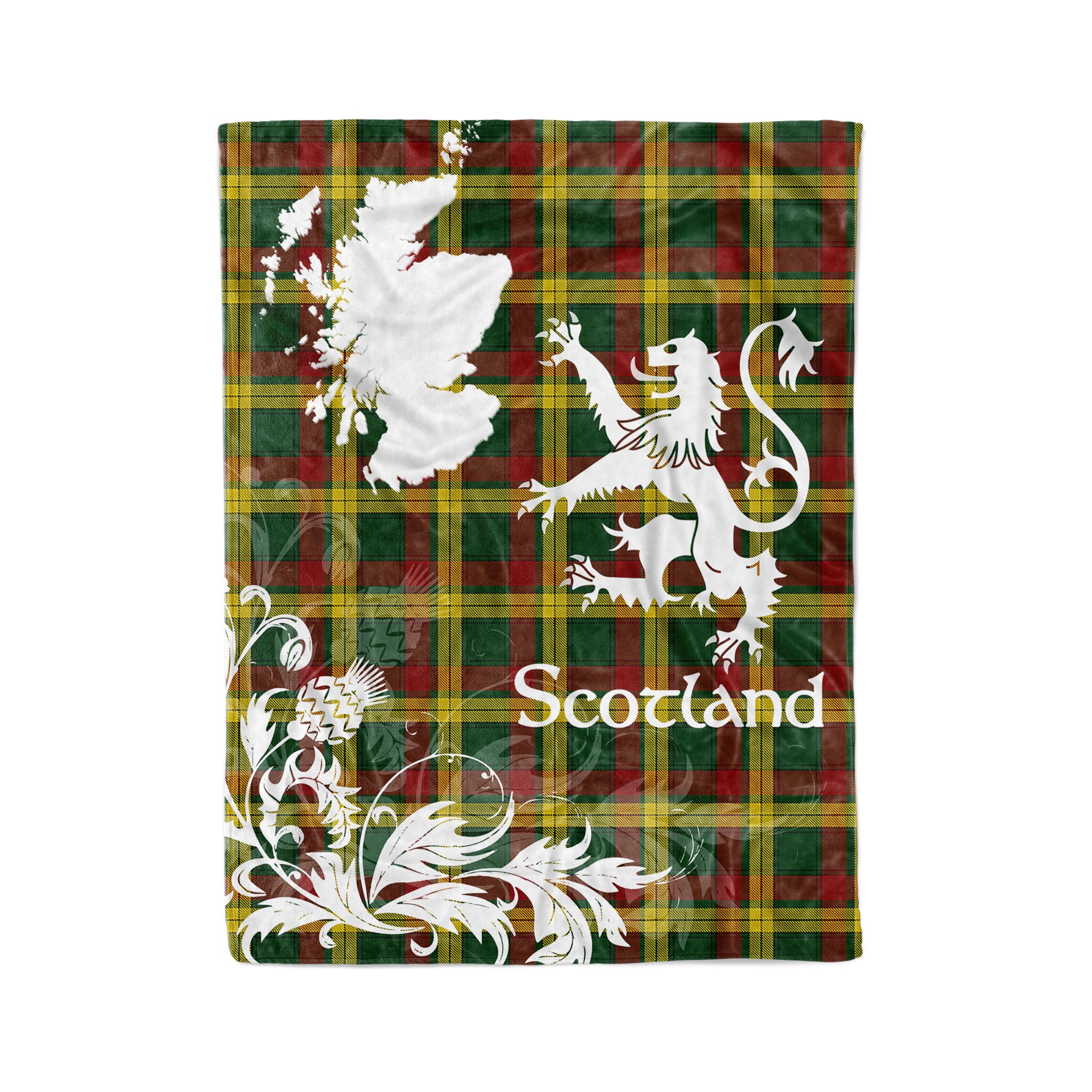 Tartan Plaid Fleece Blanket Tartan Blanket Thistle And Lion Scottish Clan Macmillan Plaid Blanket