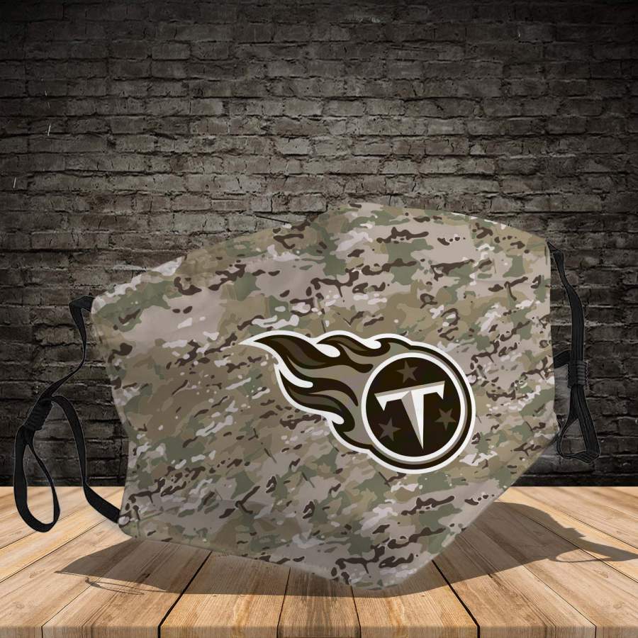 Tennessee Titans camo   3D Full print !!! Face Shield Cover