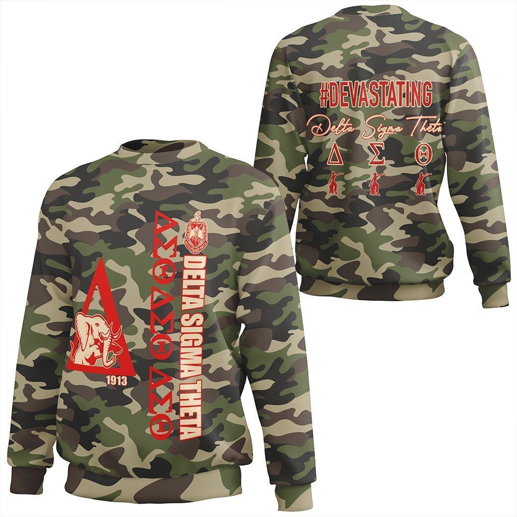 Greek Life Sweatshirt – Delta Sigma Theta Camouflage Style Sweatshirt