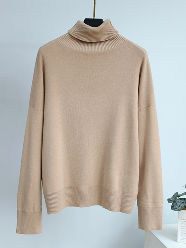 Autumn Winter Orange Sweater Women Turtleneck Oversized Knitted Pullover Green Women’s Sweater Turtleneck Winter Pulls 2022 Tops alx