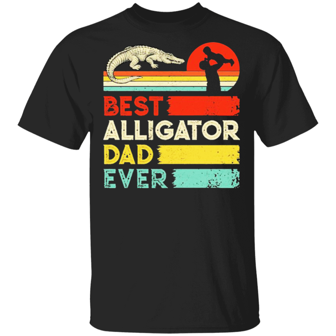 Best Alligator Dad Ever Vintage T-Shirt Funny Best Dad Shirt Fathers Day Gift Ideas 2021