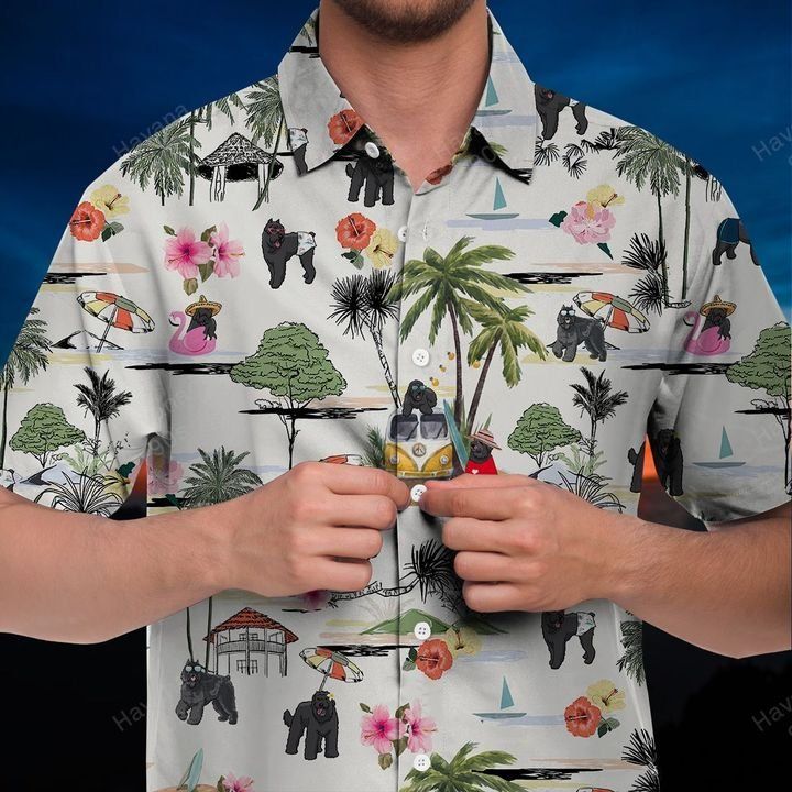 BOUVIER DES FLANDRES Hawaiian Shirt Hawaii Beach Retro