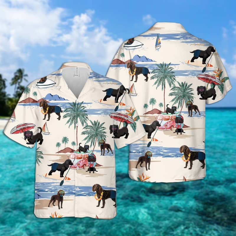 Spanish Water Dog Summer Beach Hawaii Short Sleeve Hawaii Shirt Ha84755